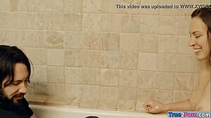 hot woman likes getting her wet pussy railed in the bathroom!