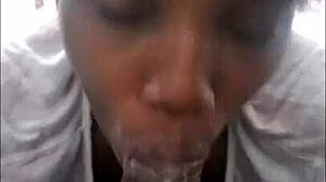 sloppy deepthroat with cum bubbles and wet pussy farts