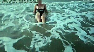 blonde flashes tits and sucks cock publicly