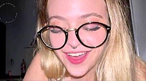 My friend came over for study but gave deepthroat blowjob with big tits and ass