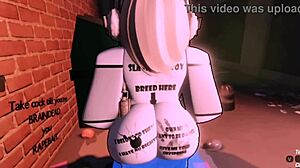 she was annoying so i punished her as a bot in roblox