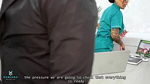 slutty doctor mariana martix takes advantage of patient angel cruz for cum in ass 😈