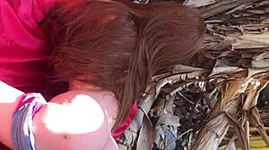 Horny slut on all fours for me, ass damaged, little whore sex toy