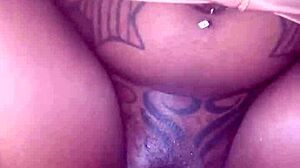 massage session turns into wild fucking with oiled ebony babe