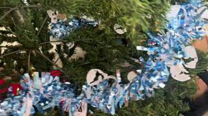 Hey, busty stepdaughter surprises perverted stepdad with New Year licking gift!