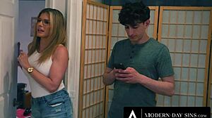 Wow! Pervert MILF Cory Chase Seduces Stepbae-in-Law Leana Lovings for FFM Threesome