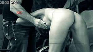 Aubrey Adams Rubbing and Fucking Outdoors in Heels