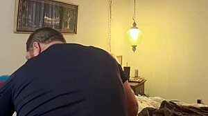 homemade amateur ebony calls husband about working late