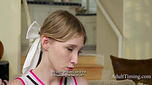 yo, this 18yo virgin cheerleader bangs her nerdy pal hard
