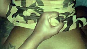 Massage turns into ebony POV pussy fucking