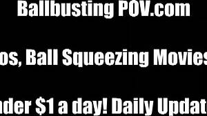 Femdom Mistress Spanks And Kicks Your Balls Until They Turn Black And Blue In POV BDSM