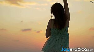 Beautiful Serena J Teases Outdoors With Her Shaved Pussy And Tits