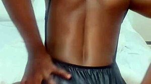 Twerking black teen babe shakes her curvy bouncy ass hard.