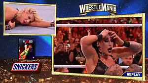 Rhea Ripley vs Charlotte Flair in the smackdown women's championship at wrestlemania 39, she says.