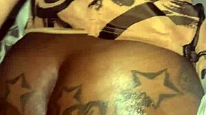 Massage turns into ebony POV pussy fucking