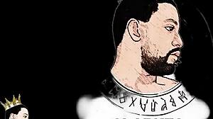 sharing my wife kiara with two big cocks, she's bent over and stuffed