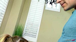 pigtail chick with killer ass in tight spandex got tricked into rough banging after sneaky massage by stranger, damn!