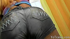 Busty Shemale Gets Anal Fucked!