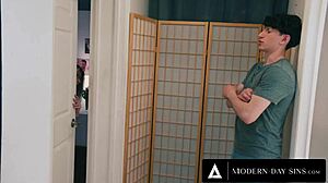 Wow! Pervert MILF Cory Chase Seduces Stepbae-in-Law Leana Lovings for FFM Threesome