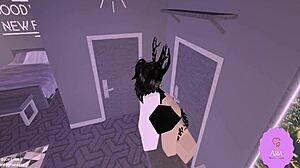 Latina Baddie Stretches Her Big Ass for Huge Asian Cock in Roblox Porn.