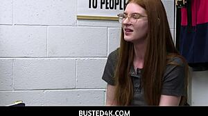 busted4k - long time employee jane rogers caught and punished by officer billy boston