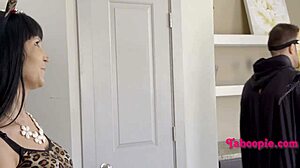 teens in the devil & nurse costume fuck lucky stepbro in jason myers costume