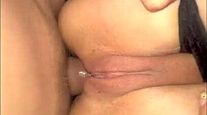 Canadian Ebony Squirts Hard with Toy in Homemade Clip