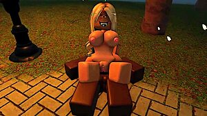 Petite Roblox blonde got nailed hard in public park