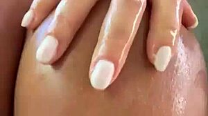 Beautiful blonde with big ass relaxes