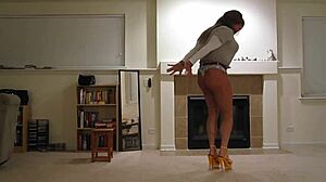 Rachel St Clair Bound In Handcuff Bondage Booty Show