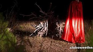 Horny Lesbians Lick Tight Shaved Pussies at Haunted Halloween Party