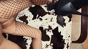 Fishnet Underwear Excites In This Homemade Close-Up Anal Scene With Milf