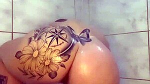 Latina Punk Princess Teases Under Shower