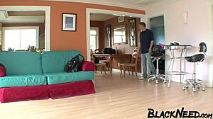 Ebony Step Sis Gets Licked Wet, Assfucked By Big Black Cock, Cum On Body