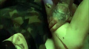 On Her Back Taking Big Cock In Pussy!