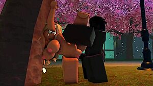 Petite Roblox blonde got nailed hard in public park