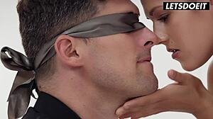Serina Gomez Seduces Blindfolded Boyfriend for Intense Erotic Session