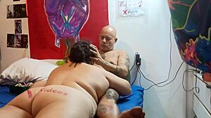 dorynha, brazilian bdsm slave, submits fully to her master’s commands. her big tits tremble under control.