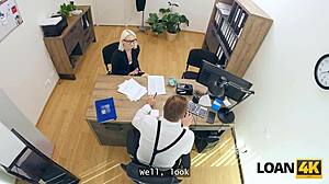 loan4k blonde whore gets rough anal fuck for a loan!