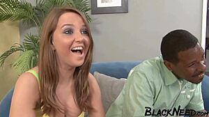 Ever Seen a Brunette Student Take on Interracial Monster Cock?