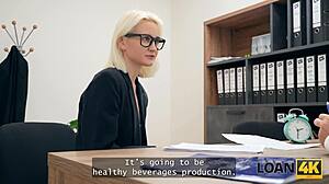 loan4k blonde whore gets rough anal fuck for a loan!