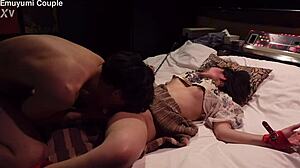 Emu Yumi's Intense Cunnilingus Orgasm Session