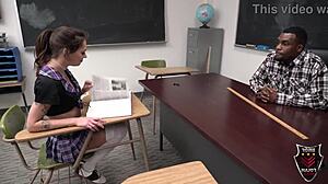 Slutty skater Kasie Castle takes Major’s massive cock deep inside under her skirt for wild action.