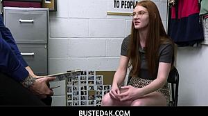 busted4k - long time employee jane rogers caught and punished by officer billy boston