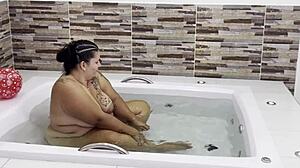 Hey, wanna sneak into the bathroom for some wild milf cowgirl action?