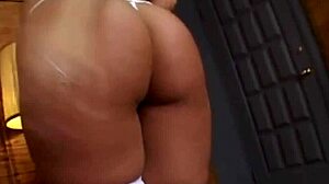 latina slut takes big black cock in doggystyle fucking until cumshot.