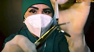 Latex Gloves Fetish With Dominant Touch