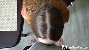 Filthy Step Sis Begs For A Swift Kitchen Cock Pounding