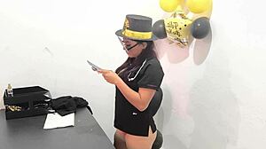 Hot Latina Milf Nurse Prepares Anal Plug For Horny Buttocks Play