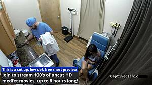 lesbian torment clinica of america backstage with stefania mafra latina tanned big ass spreading latex fetish